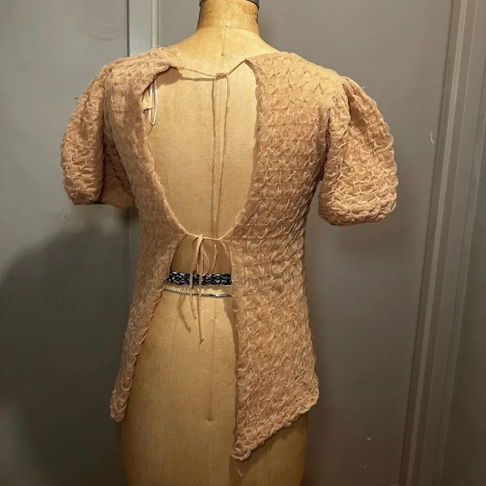 Zara Ruffled Puff Sleeve Blouse